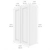 Eklipse Perle Collection Tall Upper Wall Cabinet - 24-in x 39-in - White -Deals Eclipse Kitchens Store 75396724b L