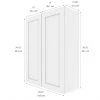 Eklipse Perle Collection Tall Wall Cabinet - 30-in x 39-in - White -Deals Eclipse Kitchens Store 75396726b L