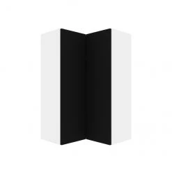 Eklipse Onyx Collection Wall Corner Tall Cabinet - 24-in x 39-in - Black