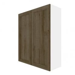 Eklipse Ruby Collection Tall Wall Cabinet - 33-in x 39-in - Wood Grain