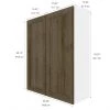Eklipse Ruby Collection Tall Wall Cabinet - 33-in x 39-in - Wood Grain -Deals Eclipse Kitchens Store 75396729b L