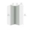 Eklipse Angelite Collection Tall Wall Corner Cabinet - 24-in x 39-in - Grey -Deals Eclipse Kitchens Store 75396730b L