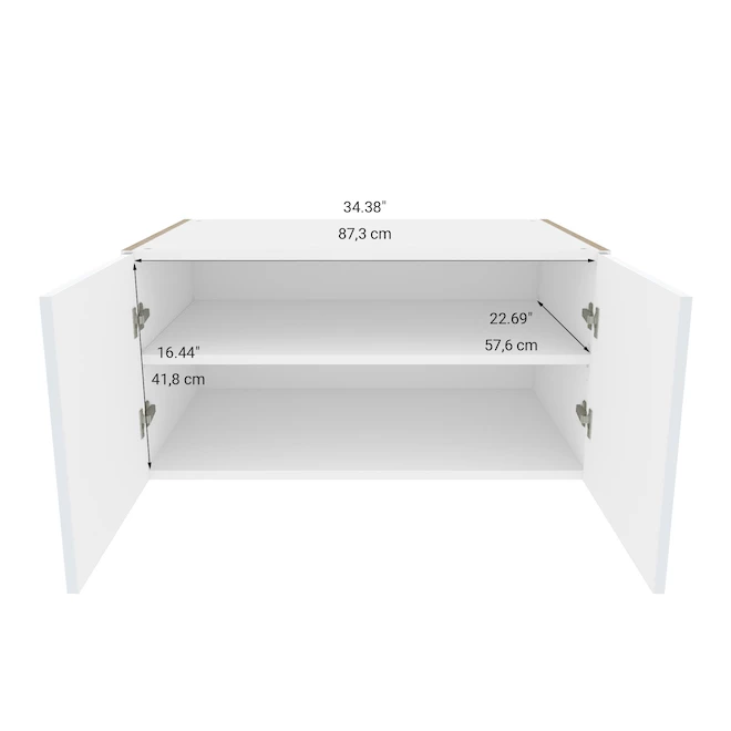 Eklipse Topaz Collection Small Cabinet 36-in x 18-in - White 5 Eklipse Topaz Collection Small Cabinet 36-in x 18-in - White - Image 3