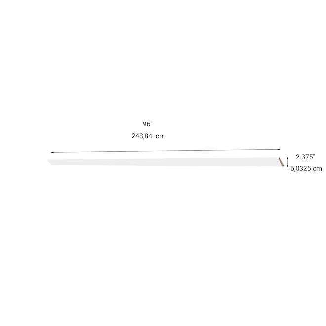 Eklipse Moonstone Crown Moulding - 96-in Melamine White 4 Eklipse Moonstone Crown Moulding - 96-in Melamine White - Image 2