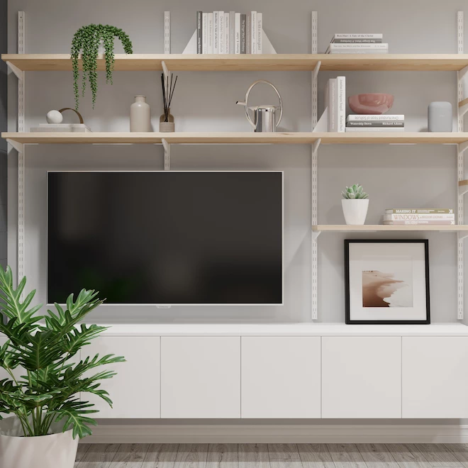 Eklipse Moonstone Crown Moulding - 96-in Melamine White 6 Eklipse Moonstone Crown Moulding - 96-in Melamine White - Image 4