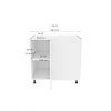 Eklipse Moonstone 36-in White Melamine 1-Door Hidden Corner Base Cabinet -Deals Eclipse Kitchens Store 75396750c L