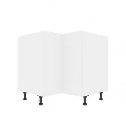 Eklipse Moonstone 36-in White Melamine 1-Door Corner Base Cabinet