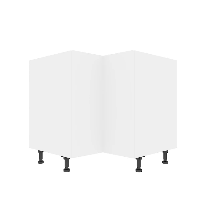 Eklipse Moonstone 36-in White Melamine 1-Door Corner Base Cabinet 3 Eklipse Moonstone 36-in White Melamine 1-Door Corner Base Cabinet