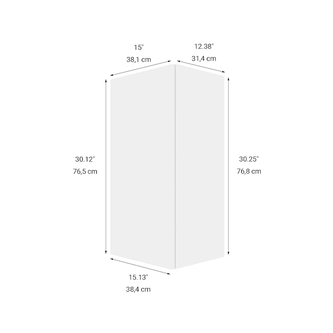 Eklipse Moonstone 15-in Wall Cabinet - Melamine - White 4 Eklipse Moonstone 15-in Wall Cabinet - Melamine - White - Image 2