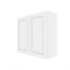 Eklipse Perle White 33-in 2-Door 2-Shelf Wall Cabinet -Deals Eclipse Kitchens Store 75396757 L