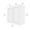 Eklipse Perle White 33-in 2-Door 2-Shelf Wall Cabinet -Deals Eclipse Kitchens Store 75396757b L