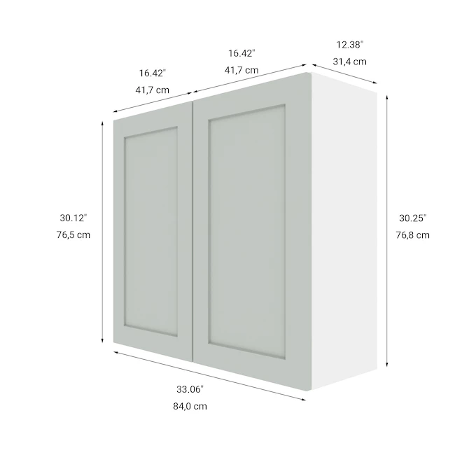 Eklipse Angelite Wall Cabinet - 33-in x 30-in - Grey 4 Eklipse Angelite Wall Cabinet - 33-in x 30-in - Grey - Image 2