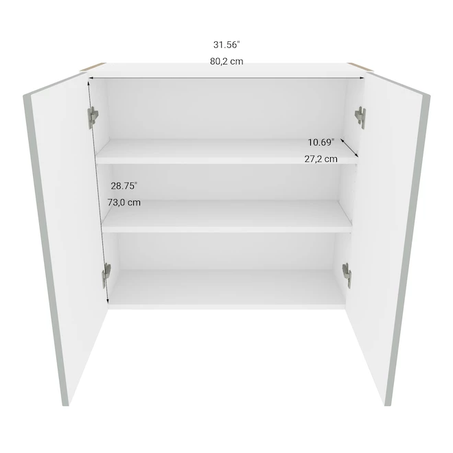 Eklipse Angelite Wall Cabinet - 33-in x 30-in - Grey 5 Eklipse Angelite Wall Cabinet - 33-in x 30-in - Grey - Image 3