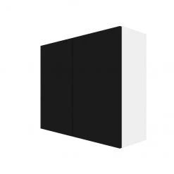 Eklipse Onyx 36-in Black Melamine 2-Door Kitchen Wall Cabinet