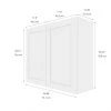 Eklipse Perle White 36-in 2-Door 2-Shelf Wall Cabinet -Deals Eclipse Kitchens Store 75396770b L