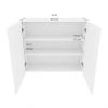 Eklipse Perle White 36-in 2-Door 2-Shelf Wall Cabinet -Deals Eclipse Kitchens Store 75396770c L