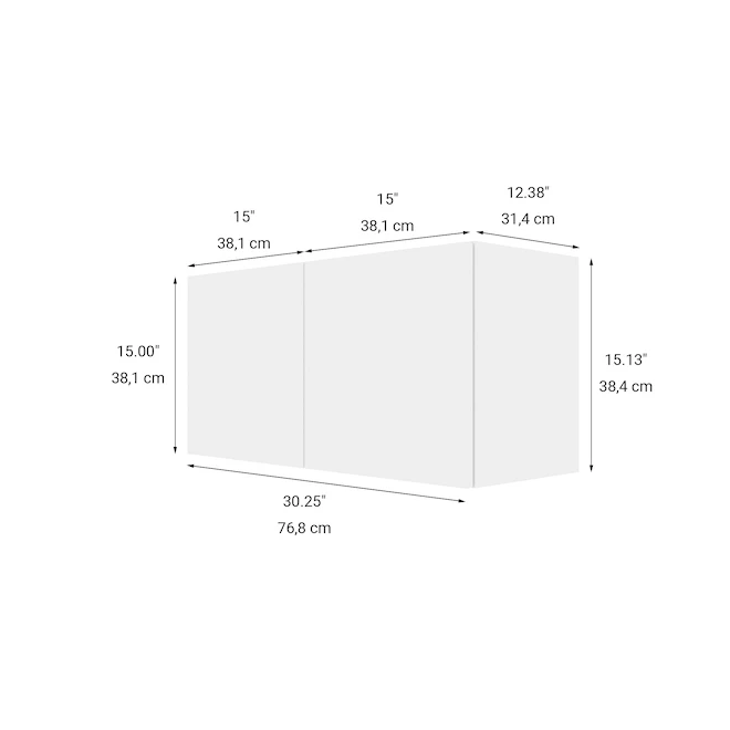 Eklipse Moonstone 30-in White Melamine 2-Door Wall Cabinet 4 Eklipse Moonstone 30-in White Melamine 2-Door Wall Cabinet - Image 2