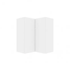 Eklipse Moonstone 24-in White Melamine 2-Door Corner Wall Cabinet