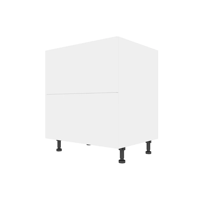 Eklipse Moonstone 30-in White Melamine 2-Drawer Base Cabinet 3 Eklipse Moonstone 30-in White Melamine 2-Drawer Base Cabinet