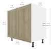 Eklipse Coral 35.88-in x 34.75-in x 24.38-in Particleboard 2-Door Kitchen Base Cabinet -Deals Eclipse Kitchens Store 75396795b L