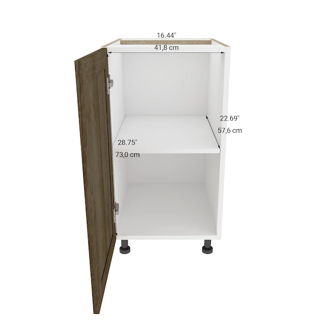 Eklipse Ruby 17.94-in x 34.75-in x 24.38-in Particleboard 1-Door Kitchen Base Cabinet 5 Eklipse Ruby 17.94-in x 34.75-in x 24.38-in Particleboard 1-Door Kitchen Base Cabinet - Image 3