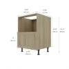 Eklipse Coral 23.94-in x 34.75-in x 24.38-in Particleboard 1-Drawer Microwave Base Cabinet -Deals Eclipse Kitchens Store 75396806b L
