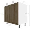 Eklipse Ruby 35.88-in x 34.75-in x 24.38-in Particleboard 2-Door Kitchen Base Cabinet -Deals Eclipse Kitchens Store 75396808b L