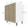 Eklipse Coral 30.25-in x 34.75-in x 24.38-in Particleboard 2-Door Kitchen Base Cabinet -Deals Eclipse Kitchens Store 75396813b L