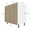 Eklipse Coral 33.06-in x 34.75-in x 24.38-in Particleboard 2-Door Kitchen Base Cabinet -Deals Eclipse Kitchens Store 75396815b L