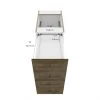 Eklipse Ruby 15.13-in x 34.75-in x 24.38-in Particleboard 4-Drawer Kitchen Base Cabinet -Deals Eclipse Kitchens Store 75396816c L