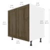 Eklipse Ruby 33.06-in x 34.75-in x 24.38-in Particleboard 2-Door Kitchen Base Cabinet -Deals Eclipse Kitchens Store 75396821b L