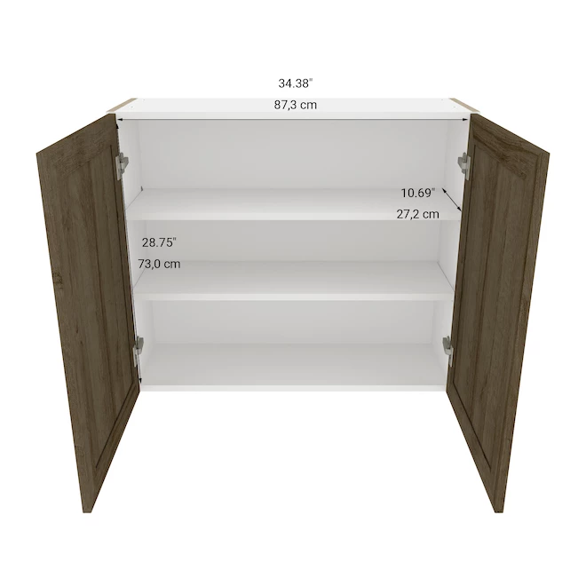 Eklipse Ruby 35.88-in x 30.25-in x 12,38 po Particleboard 2-Door Kitchen Wall Cabinet 5 Eklipse Ruby 35.88-in x 30.25-in x 12,38 po Particleboard 2-Door Kitchen Wall Cabinet - Image 3