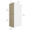 Eklipse Coral 15.13-in x 49-in x 24.38-in Particleboard 2-Door Top Pantry Cabinet -Deals Eclipse Kitchens Store 75396834b L