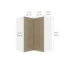 Eklipse Coral 24.25-in x 30.25-in x 24.25-in Particleboard 2-Door Kitchen Wall Corner Cabinet 7 Eklipse Coral 24.25-in x 30.25-in x 24.25-in Particleboard 2-Door Kitchen Wall Corner Cabinet -Deals Eclipse Kitchens Store 75396842b L