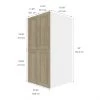 Eklipse Coral 23.94-in x 49-in x 24.38-in Particleboard 4-Door Top Pantry Cabinet -Deals Eclipse Kitchens Store 75396849b L