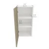 Eklipse Coral 15.13-in x 30.25-in x 12.38-in Particleboard 1-Door Kitchen Wall Cabinet -Deals Eclipse Kitchens Store 75396850c L