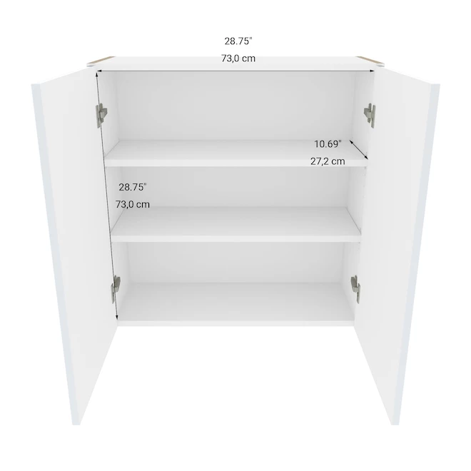 Eklipse Topaz 30.25-in x 30.25-in x 12.38-in Particleboard 2-Door Kitchen Wall Cabinet 5 Eklipse Topaz 30.25-in x 30.25-in x 12.38-in Particleboard 2-Door Kitchen Wall Cabinet - Image 3