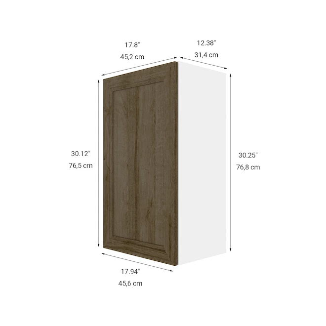 Eklipse Ruby 17.94-in x 30.25-in x 12.38-in Particleboard 1-Door Kitchen Wall Cabinet 4 Eklipse Ruby 17.94-in x 30.25-in x 12.38-in Particleboard 1-Door Kitchen Wall Cabinet - Image 2