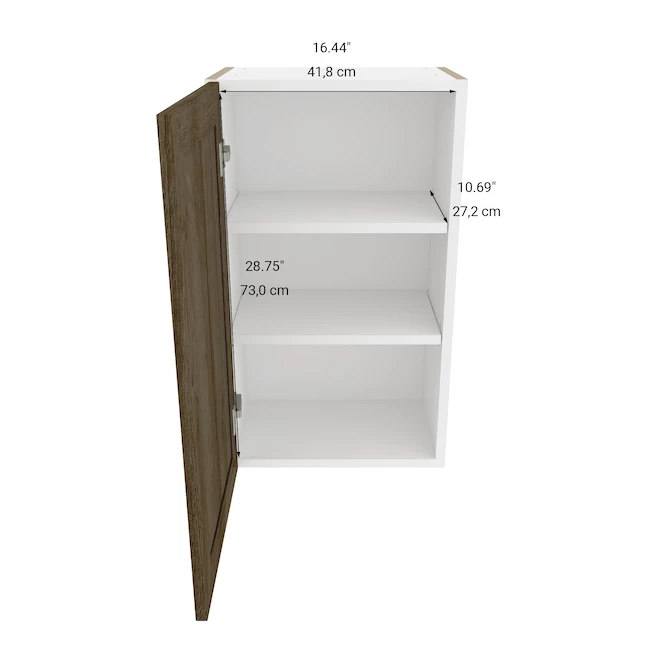 Eklipse Ruby 17.94-in x 30.25-in x 12.38-in Particleboard 1-Door Kitchen Wall Cabinet 5 Eklipse Ruby 17.94-in x 30.25-in x 12.38-in Particleboard 1-Door Kitchen Wall Cabinet - Image 3