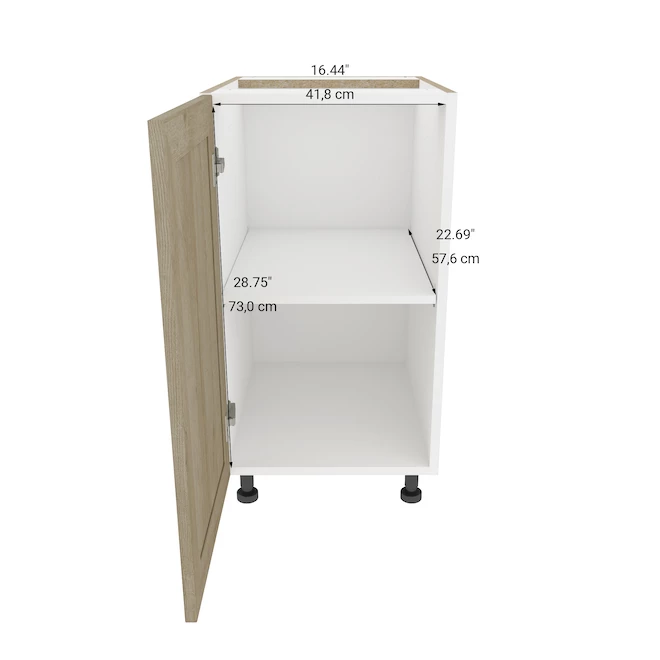 Eklipse Coral 17.94-in x 34.75-in x 24.38-in Particleboard 1-Door Kitchen Base Cabinet 5 Eklipse Coral 17.94-in x 34.75-in x 24.38-in Particleboard 1-Door Kitchen Base Cabinet - Image 3
